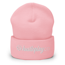 Load image into Gallery viewer, hustleplay.co Brand Logo Cuffed Beanie - Embroidered White Thread
