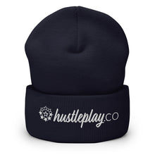 Load image into Gallery viewer, hustleplay.co Brand Logo Cuffed Beanie - Embroidered White Thread
