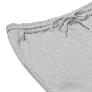 hustleplay.co Signature Unisex Fleece Shorts - Embroidered Black Thread