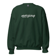 Load image into Gallery viewer, nevergiveup™ Branded Unisex Sweatshirt - Embroidered White Thread
