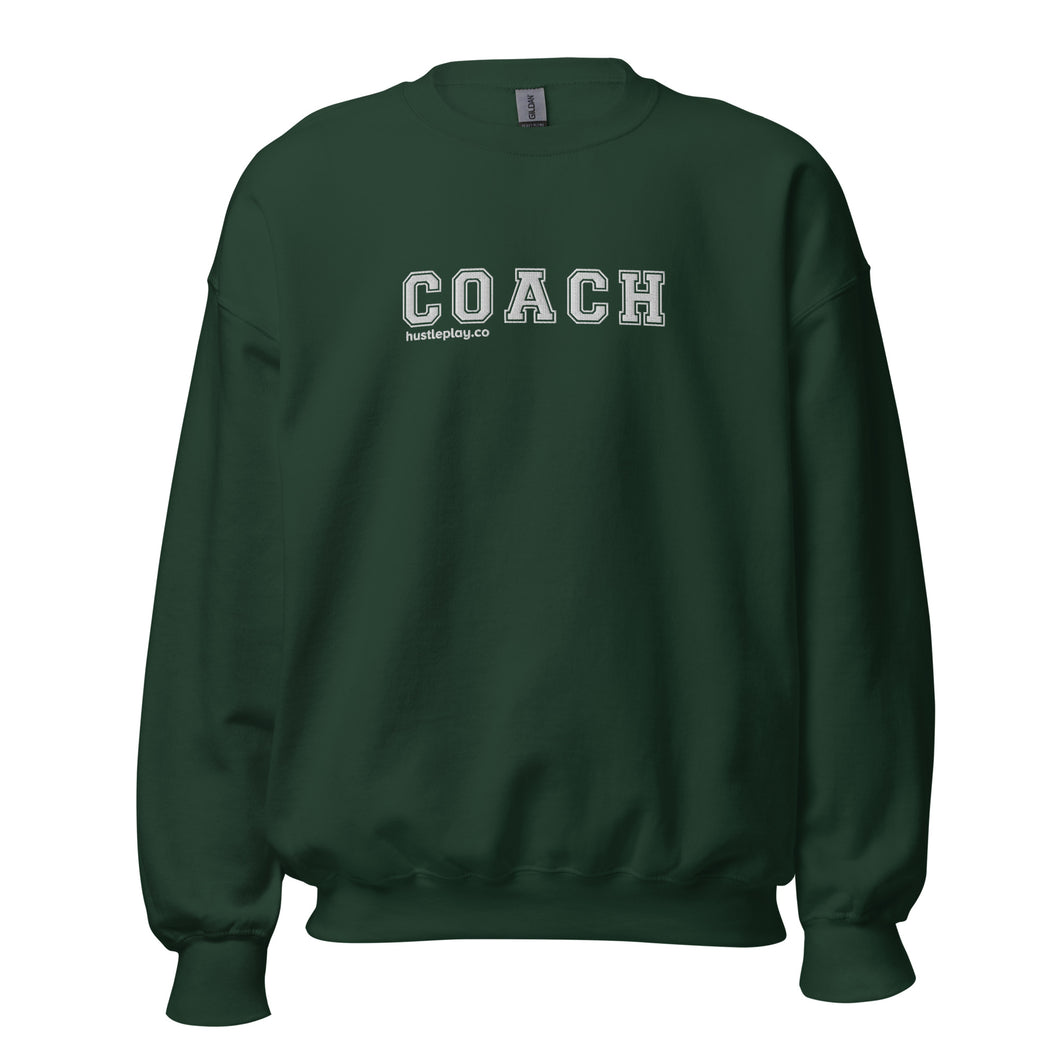 COACH™ Branded Unisex Sweatshirt - Embroidered White Thread