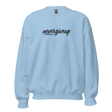 Load image into Gallery viewer, nevergiveup™ Branded Unisex Sweatshirt - Embroidered Black Thread
