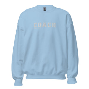 COACH™ Branded Unisex Sweatshirt - Embroidered White Thread