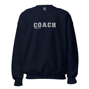 COACH™ Branded Unisex Sweatshirt - Embroidered White Thread