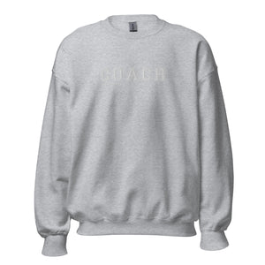 COACH™ Branded Unisex Sweatshirt - Embroidered White Thread