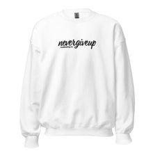 Load image into Gallery viewer, nevergiveup™ Branded Unisex Sweatshirt - Embroidered Black Thread
