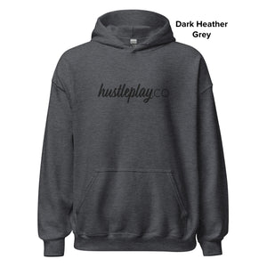 hustleplay.co Signature Unisex Pull Over Hoodie - Embroidered Black Thread