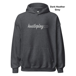 hustleplay.co Signature Unisex Pull Over Hoodie - Embroidered White Thread