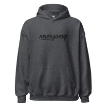 Load image into Gallery viewer, nevergiveup™ Branded Unisex Pull Over Hoodie - Embroidered Black Thread
