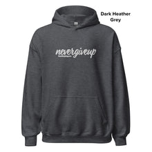 Load image into Gallery viewer, nevergiveup™ Branded Unisex Pull Over Hoodie - Embroidered White Thread
