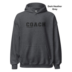 COACH™ Branded Unisex Pull Over Hoodie - Embroidered Black Thread