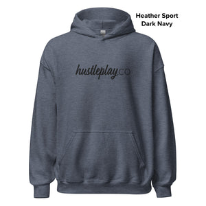 hustleplay.co Signature Unisex Pull Over Hoodie - Embroidered Black Thread