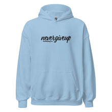 Load image into Gallery viewer, nevergiveup™ Branded Unisex Pull Over Hoodie - Embroidered Black Thread
