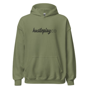 hustleplay.co Signature Unisex Pull Over Hoodie - Embroidered Black Thread