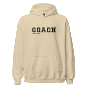 COACH™ Branded Unisex Pull Over Hoodie - Embroidered Black Thread