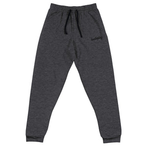 hustleplay.co Signature Unisex Joggers - Embroidered Black Thread