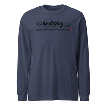 Load image into Gallery viewer, hustleplay.co Brand Logo Unisex Long Sleeve T-Shirt - Black Print
