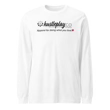 Load image into Gallery viewer, hustleplay.co Brand Logo Unisex Long Sleeve T-Shirt - Black Print
