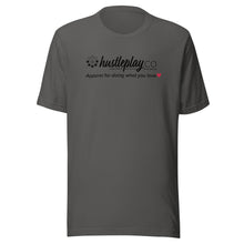 Load image into Gallery viewer, hustleplay.co Brand Logo Unisex Short Sleeve T-Shirt - Black Print
