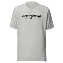 Load image into Gallery viewer, nevergiveup™ Branded Unisex Short Sleeve T-Shirt - Black Print
