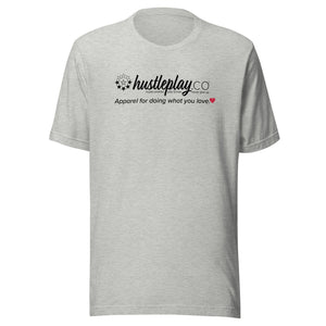 hustleplay.co Brand Logo Unisex Short Sleeve T-Shirt - Black Print