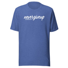 Load image into Gallery viewer, nevergiveup™ Branded Unisex Short Sleeve T-Shirt - White Print
