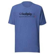 Load image into Gallery viewer, hustleplay.co Brand Logo Unisex Short Sleeve T-Shirt - Black Print
