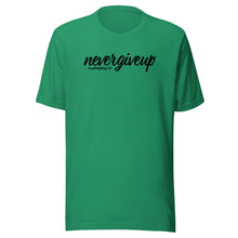 Load image into Gallery viewer, nevergiveup™ Branded Unisex Short Sleeve T-Shirt - Black Print
