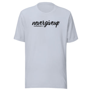 nevergiveup™ Branded Unisex Short Sleeve T-Shirt - Black Print