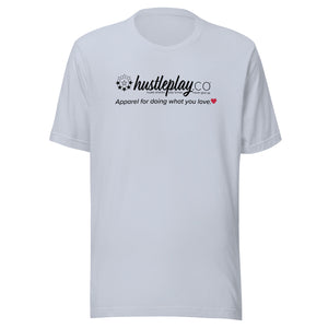 hustleplay.co Brand Logo Unisex Short Sleeve T-Shirt - Black Print