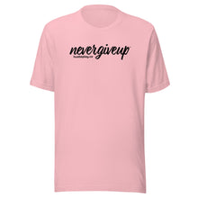 Load image into Gallery viewer, nevergiveup™ Branded Unisex Short Sleeve T-Shirt - Black Print
